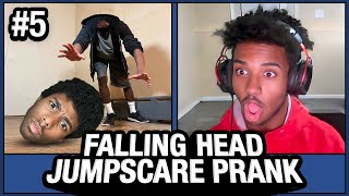 Falling Head JUMPSCARE PRANK on Omegle 5 [upl. by Hcurob129]