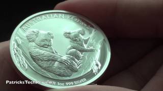 Australian Koala Silver coin 2011  1oz 9991000 silver 311g [upl. by Ballard]