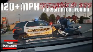 120MPH Motorcycle Vs Cops Pursuit In California [upl. by Amalbena471]