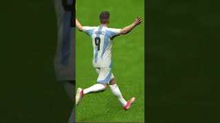 Argentine star JAlvarez exciting celebration after goal  Argentina efootball [upl. by Repohtsirhc]