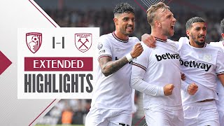 Extended Highlights  Jarrod Bowen Scores A Screamer  Bournemouth 11 West Ham  Premier League [upl. by Dirgni]