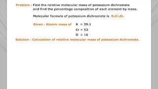 Problem on Relative Molecular Mass [upl. by Raynor138]