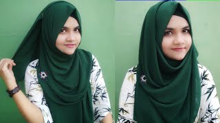 2 easy Georgette hijab style  জর্জেট হিজাব পড়ার সহজ উপায়  Hijabi Star ❤️ [upl. by Reede]