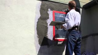 Repair bad stucco patch before painting [upl. by Sivel899]