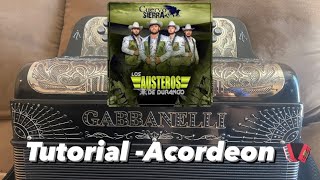 🔥CUERVO SIERRA🔥🤩TURORIAL ACORDEON DE FA🤩Austeros de Durango [upl. by Auqemahs]