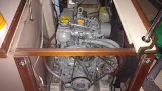 Yanmar 30 hp Diesel Engine on a CampC 38 Sailboat Engine Mid Winter Checkup [upl. by Akired]