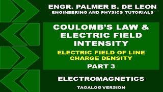 ELECTRIC FIELD INTENSITY OF LINE CHARGE DENSITY  ELECTROMAGNETICS TAGALOG VERSION [upl. by Iand453]