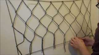 DIY How to make the easiest net using paracord or any other cordage [upl. by Rebor]