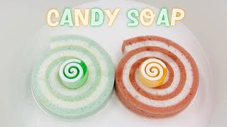 ASMR Sponge 704Candy Soap 3days🍭Green and Orange [upl. by Bell54]