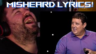 Peter Kay  Misheard Lyrics REACTION for the first time ever [upl. by Hildy10]