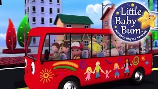 Wheels On The Red Bus  Nursery Rhymes for Babies by LittleBabyBum  ABCs and 123s [upl. by Pierce590]