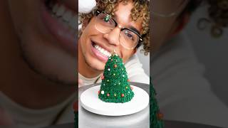 Mini Christmas Tree Cake cakedecorating cake cakeoftheday cakedesign christmascake [upl. by Zaneta]