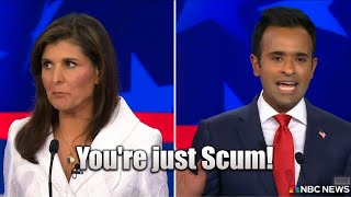 Nikki Haley Calls Vivek Ramaswamy Scum During GOP Debate [upl. by Kamerman125]