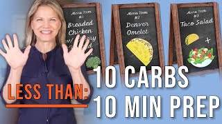 3 KETO DINNER MENUS Under 10 Total Carbs 10Minute Prep [upl. by Favrot]