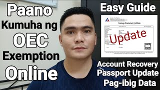 PAANO KUMUHA NG OEC EXEMPTION ONLINE EASY GUIDE  PARA SA MGA OFW NA MAGBABAKASYON SA PILIPINAS [upl. by Katya]