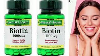 Biotin 1000mcg Tablets NATURES BOUNTY Supports Healthy Hair Skin amp Nails Tablets [upl. by Aidnic]