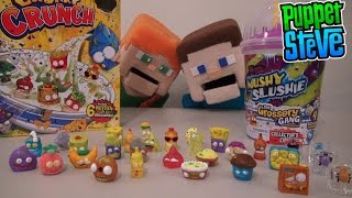 The Grossery Gang Mushy Slushie Corny Chips S1 Chunky Crunch Shopkins Unboxing Puppet Steve [upl. by Reneta]