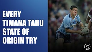 Every Timana Tahu State of Origin try [upl. by Ilaire]