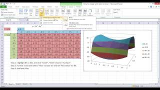 Plotting a 3D graph in Excel [upl. by Hannon]