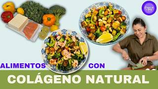 COLÁGENO Alimentos que Aumentan la Producción 2 ENSALADAS RÁPIDAS PMenopausiaPresiónDiabetes [upl. by Lynna]