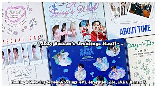 2024 Kpop Seasons Greetings Haul amp Unboxing ✰ Stray Kids Zerobaseone Seventeen IVE amp Monsta X [upl. by Nylave]