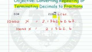 Converting Repeating or Terminating Decimals to Fractions [upl. by Assiluy]