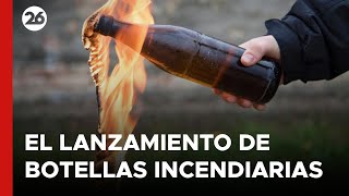 La embajada rusa en Lituania fue atacada con bombas molotov [upl. by Pyne4]