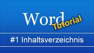 Abschlussarbeit in Word 1 automatisches Inhaltsverzeichnis [upl. by Wendelin120]