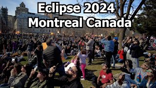 Total Solar Eclipse 2024 at Old Port Montreal Canada 🌒🌔🌖😍 [upl. by Rabush294]