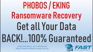 EKING Ransomware DATA Recovery amp Decryption  100 Works [upl. by Magnuson]