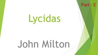 Lycidas by John Milton in Tamil part  2 [upl. by Dallas227]