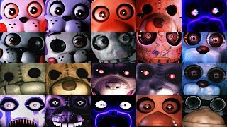 All FNAC JUMPSCARES in 2 Minutes 20152019  FNAC 1 2 3 Remastered [upl. by Aiem]