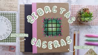 ASÍ HAGO MIS PROPIOS CUADERNOS ✨ SKETCHBOOK CASERO y LIBRETA DIY para AGENDA o BULLET JOURNAL 2022 [upl. by Tonjes599]