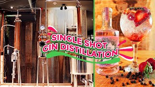 Single Shot Distillation Method of Strawberry Gin  Boothstown Gin [upl. by Mylo]