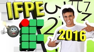 IFPE 2017  Correção Exame de seleção 2016  2017  Resolução IFPE 2016  2017matemática [upl. by Nevanod]