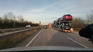 DRIVING IN GERMANY From Hamburg to Schwerin Highway A24 HamburgBerlin [upl. by Willy]