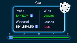 Best DICE WAGERING Strategy ON STAKE 10000000 WAGERED 2024 [upl. by Rosemonde]