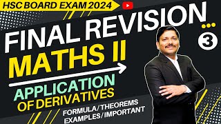 MATHS FINAL REVISION LEC 3 AOD  HSC BOARD EXAM 2024 MAHARASHTRA  hsc2024  Dinesh Sir [upl. by Sadler551]