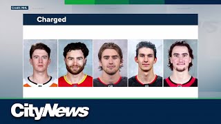 Lawyers for five of Canadas 2018 World Junior hockey players appear in court [upl. by Igig595]