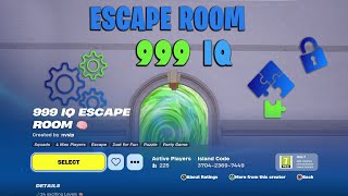 999 IQ ESCAPE ROOM FORTNITE How To Complete 999 IQ Escape Room nvsl33p [upl. by Ynnep]