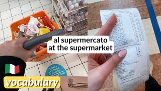 Italian Vocabulary and Pronunciation at the Supermarket ITA audio subs [upl. by Airun]