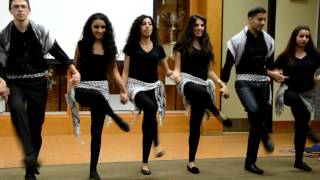 LA Dabke Troupe Performing for SJP UCLA [upl. by Yelyr]