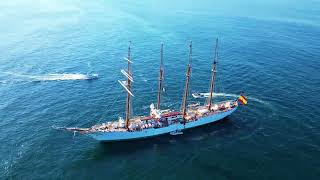 Juan Sebastián de Elcano Sail Ship Currently in the port of Manzanillo Mexico [upl. by Adnaerb]