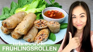 REZEPT vietnamesische Frühlingsrollen selber machen  Nuoc Cham Sauce [upl. by Erehc264]