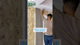 wpc wall panel Installation method installation and construction process of grille invisible door [upl. by Shaeffer]