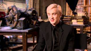 Harry Potter and the Deathly Hallows Part 2 Official Tom Felton  Draco Malfoy Interview [upl. by Hachmin]