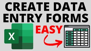 How to Create Data Entry Forms in Excel  EASY [upl. by Barboza703]