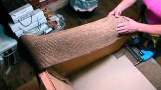 Upholstery How To Cover The Arm Top on a Sofa [upl. by Nomae]