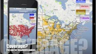 Compare ATampT Verizon Sprint amp TMobile Coverage Maps  iPhoneiPad App [upl. by Thursby]