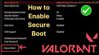 How to Enable Secure Boot on GIGABYTE Motherboard For Valorant [upl. by Jacob]